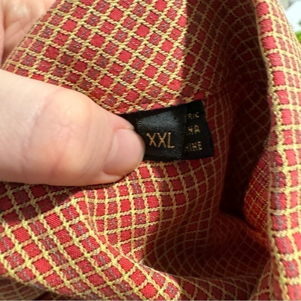 Bugatchi Orange and Yellow Button Down - image 10